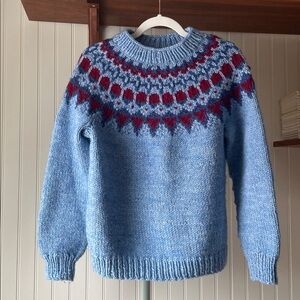 Handmade Knit Wool Women's Icelandic Sweater